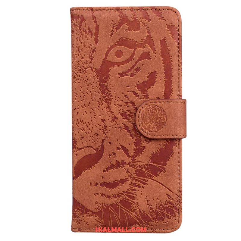 Läderfodral Xiaomi Redmi Note 13 5g Telefonfodral Tiger Footprint