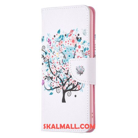 Läderfodral iPhone 16 Pro Max Telefonfodral Blommande Träd