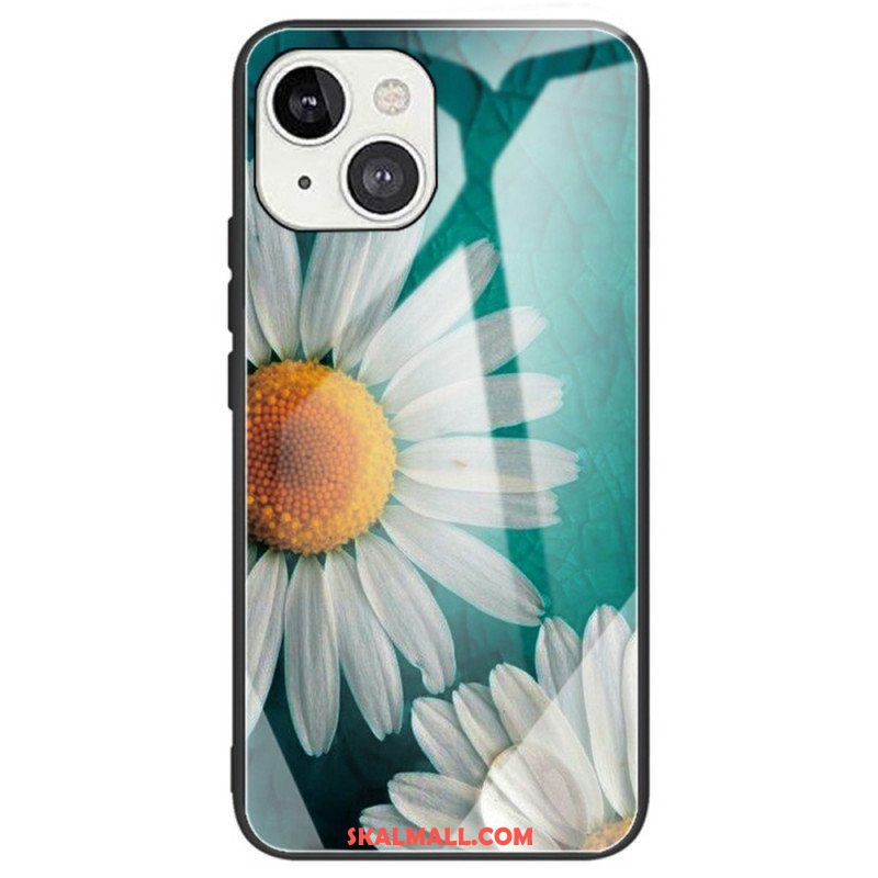 Mobilskal iPhone 14 Härdat Glas Blommor