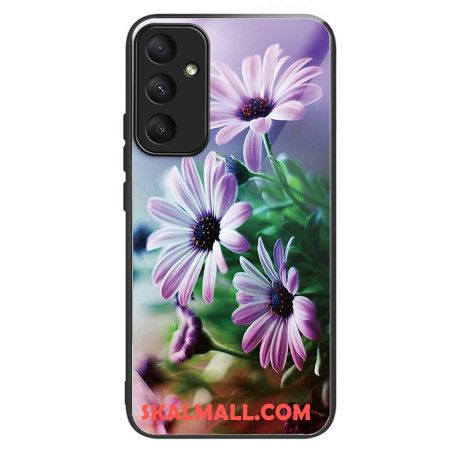 Skal Samsung Galaxy A55 5g Telefonfodral Härdat Glas Lila Krysantemum