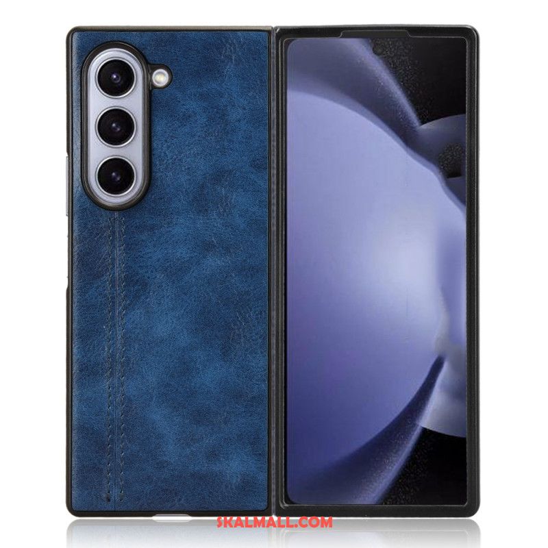 Skal Samsung Galaxy Z Fold 6 Telefonfodral Skinnsimitation