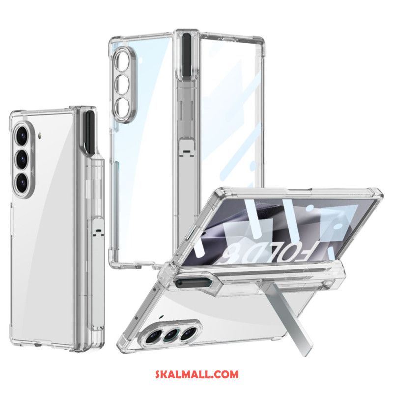 Skal Samsung Galaxy Z Fold 6 Telefonfodral Transparent Pennhållare Och Stöd Gkk