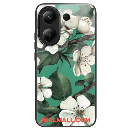 Skal Xiaomi Redmi Note 13 4g Härdat Glas Vita Blommor