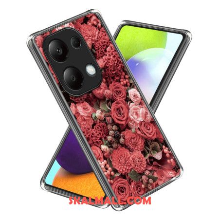 Skal Xiaomi Redmi Note 13 Pro 4g Röda Och Rosa Blommor