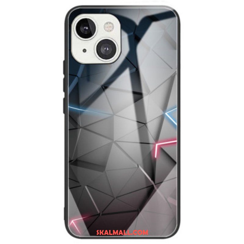 Skal iPhone 14 Geometriskt Härdat Glas