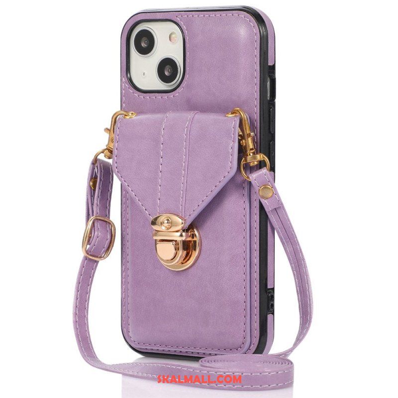 Skal iPhone 14 Plånboksfodral Crossbody Plånbok