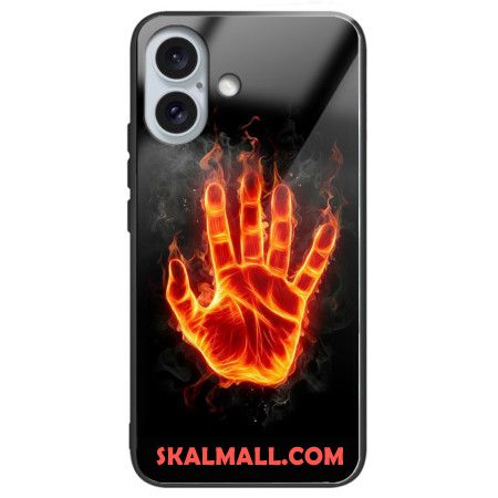 Skal iPhone 16 Plus Eldpalm Härdat Glas