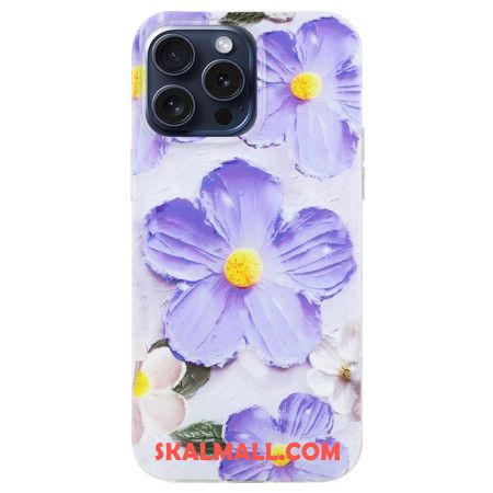 Skal iPhone 16 Pro Max Telefonfodral Lila Blommor