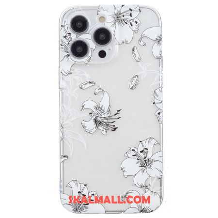 Skal iPhone 16 Pro Max Telefonfodral Vita Blommor