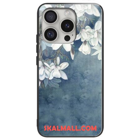 Skal iPhone 16 Pro Telefonfodral Magnolior Härdat Glas