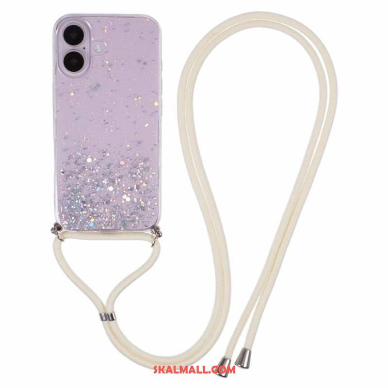 Skal iPhone 16 Telefonfodral Sequin Series Cord