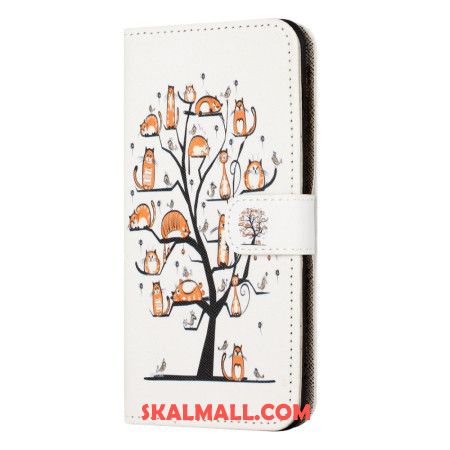 Skyddsfodral Xiaomi Redmi Note 13 4g Katter Och Lanyard Tree