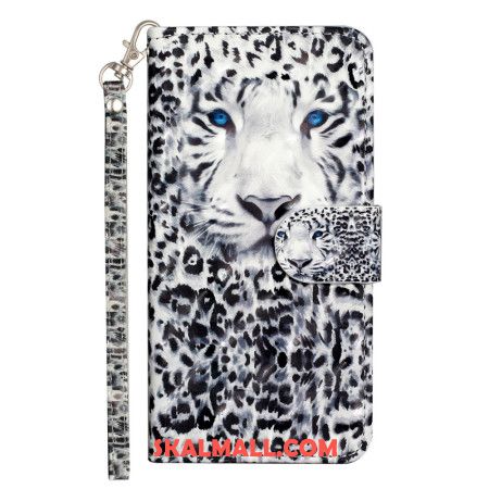 Skyddsfodral iPhone 16 Plus Leopardhuvud Med Rem